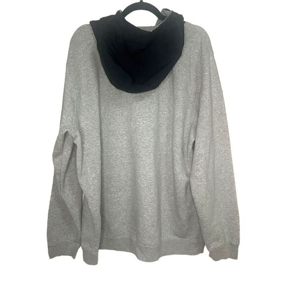 Vintage Nike Men’s 2X Hoodie Sweatshirt Gray Blue Tag Big Swoosh Logo - Picture 4 of 6